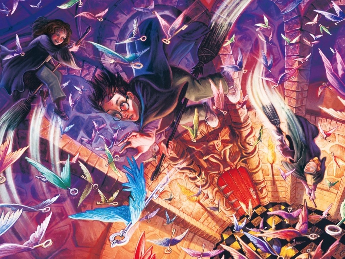 New York Puzzle Company - Harry Potter Flying Keys - 1000 stukjes puzzel