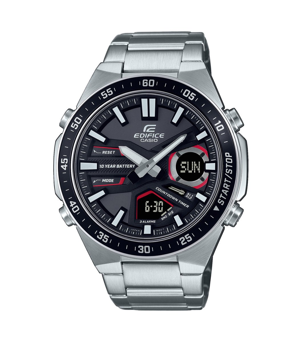 Casio Edifice EFV-C110D-1A4VEF Herenhorloge 46,9 mm - Zilverkleurig