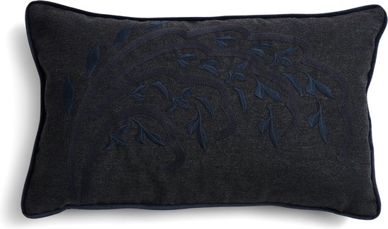 Riviera Maison Kussensloop 50x30 cm - D'amour Solange Pillow Cover - Blauw