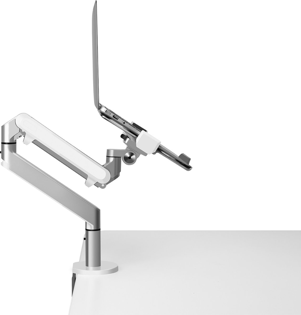 AVLT - Supporto A Palo Lungo Per Laptop E Monitor Da 15,6" E Monitor Da 32" Su 2 Bracci