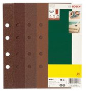 Bosch 25-delige schuurbladenset voor vlakschuurmachines geperforeerd 93 x 230 mm - korrel 60; 80; 120; 240