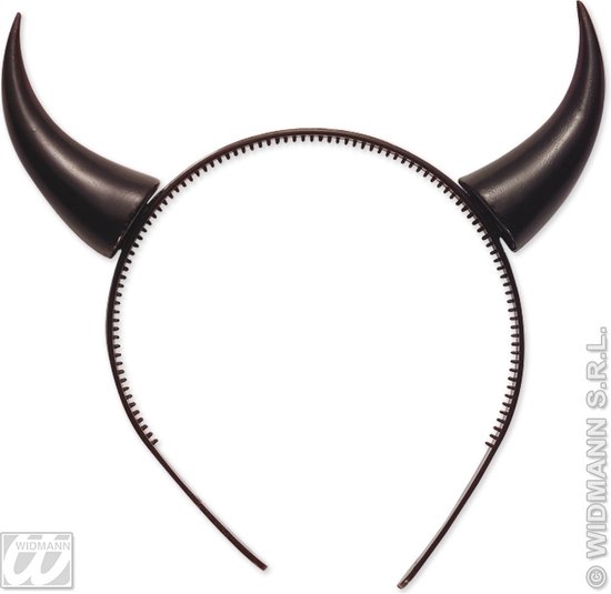 WIDMANN - Zwarte hoorntjes voor volwassenen Halloween
