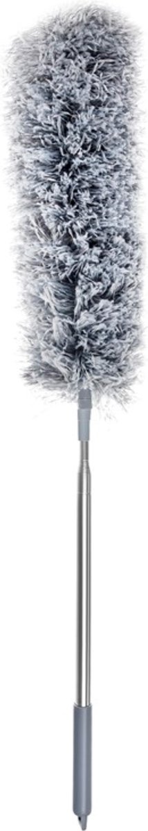 Goedkoopste Oneiro's Luxe Telescopische Plumeau met Telescoopsteel - Ragebol - 84-250x16 cm - Uitschuifbaar - Microvezel Ragebol - Grijs