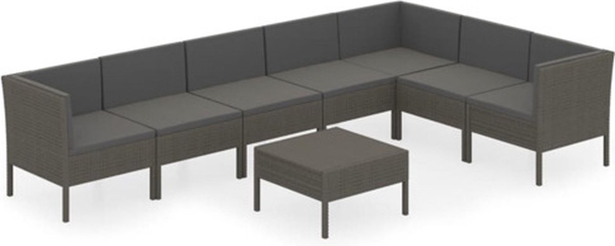 Vidaxl Loungeset Grijs Lounge Set