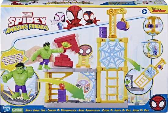 Marvel Spidey and His Amazing Friends Hulk's Playset - Speelfiguur