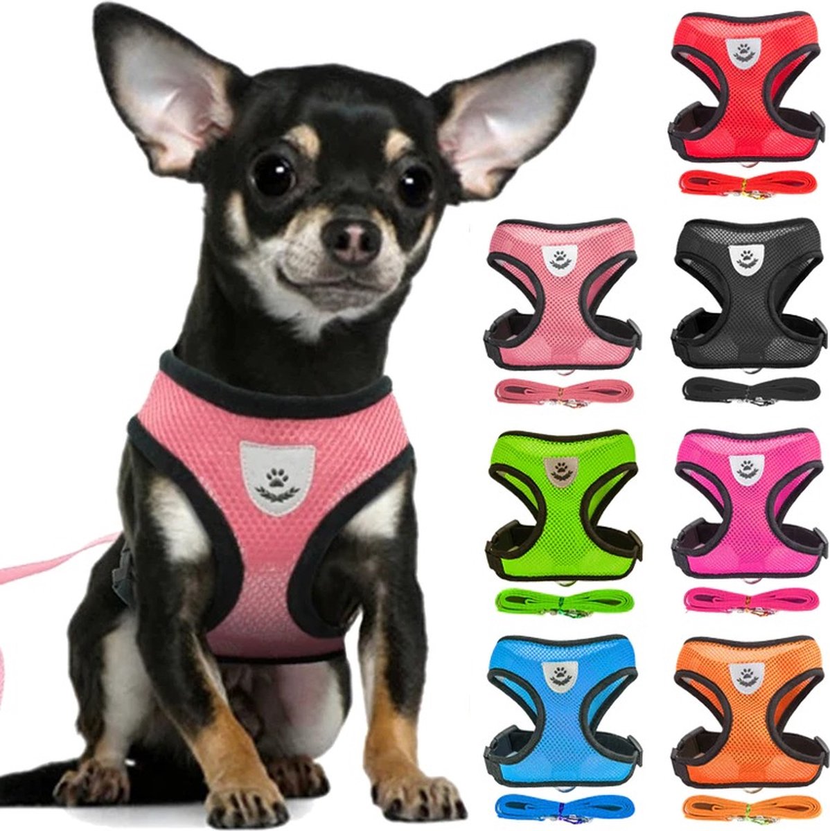 Honden harnas Puppia Vest Harness B Shepherd Beige Small Honden harnas Puppia Vest Harness B Shepherd Beige Small