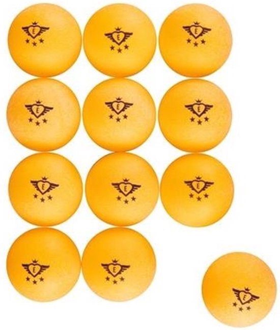 Angel Sports - 12 tafeltennisballen, kleur oranje, 3 ster competitie, 40 mm
