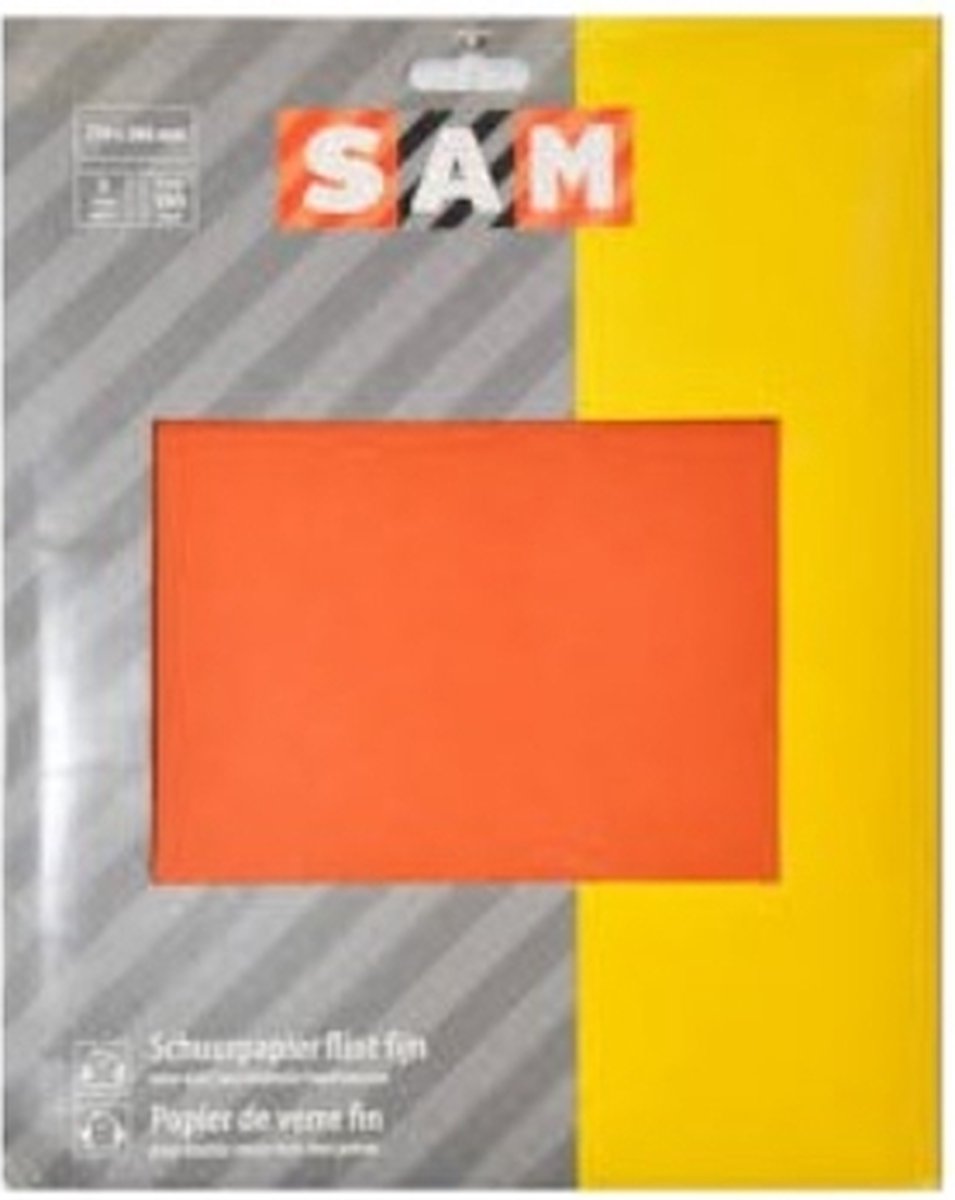 SAM schuurpapier droog fijn (P150) - 5 stuks
