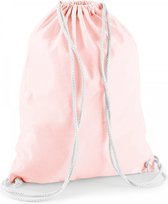 10x stuks sporten/zwemmen/festival gymtas patel roze met rijgkoord 46 x 37 cm van 100% katoen - Kinder sporttasjes