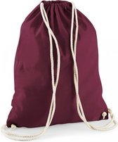 2x sac de sport/natation/festival rouge bordeaux avec cordon de serrage 46 x 37 cm en 100% coton - Sacs de sport Kinder