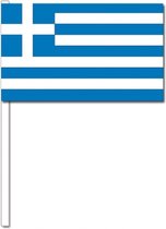 50 Griekse zwaaivlaggetjes 12 x 24 cm