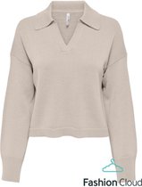 Only Otilia L/S Splitneck PulloverPumice Stone UNI M