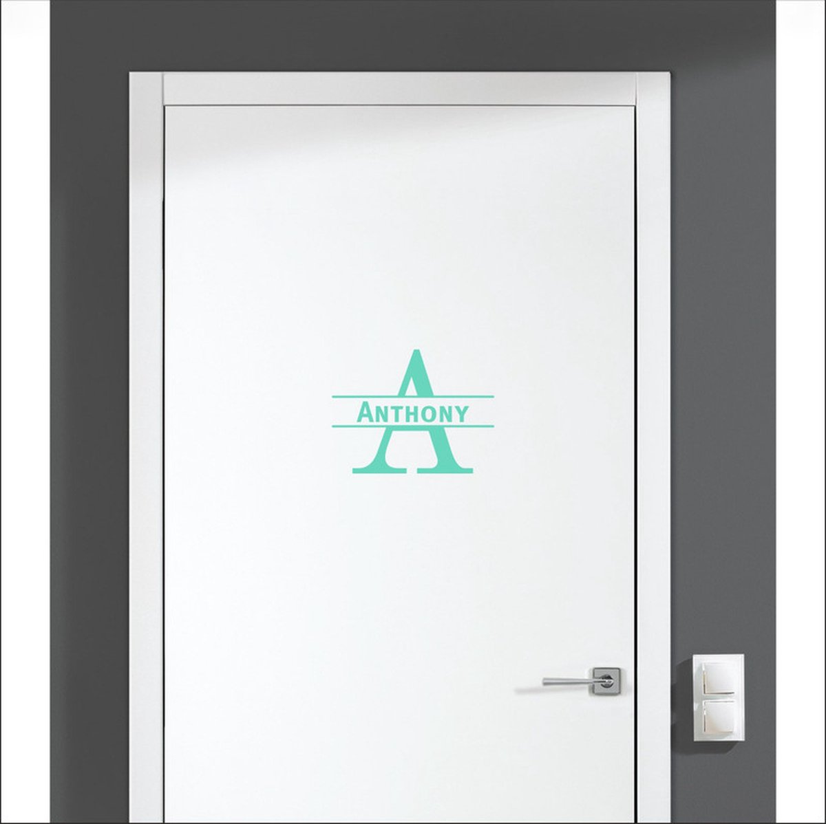 Deursticker Met Naam - Anthony - Mint