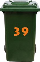Kliko Sticker / Vuilnisbak Sticker - Nummer 39 - 14,7 x 25 - Oranje