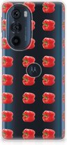 GSM Hoesje Motorola Edge 30 Pro Smartphonehoesje Transparant Paprika Red