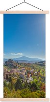 Posterhanger incl. Poster 60x120 cm - Schoolplaat - Toscane - Italië - Zon - Textielposter - Blanke latten