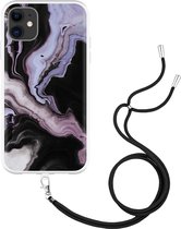 iPhone 11 Hoesje met Koord Liquid Marble - Designed by Cazy