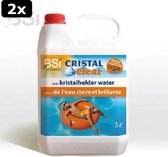 2x BSI - Cristal Clear - Pour une eau de piscine cristalline - Piscine - Spa - Traitement anti-eau verte - 5 l