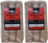 4x pakken houtbriketten 10 kilo voor kachel/openhaard - Hout - Houtbriketten geperst