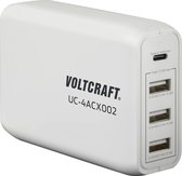VOLTCRAFT UC-4ACX002 VC-11744745 USB-oplader 3400 mA 4 x USB, USB-C bus (Power Delivery) Thuis
