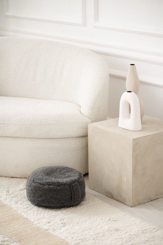 Meditatiekussen antraciet merino wol - Lotus - Yoga kussen van Lotus — afbeelding 3