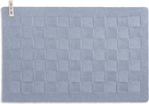 Knit Factory Gebreide Placemat - Onderlegger Uni - Eetmat - Licht Grijs - 50x30 cm