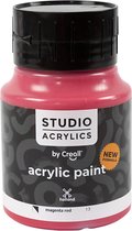Acrylverf - Rood Magenta Red (#13) - Semi Dekkend - Creall Studio - 500ml - 1 fles