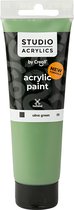 Acrylverf - Groen Olive Green (#59) - Dekkend - Creall Studio - 120ml - 1 fles