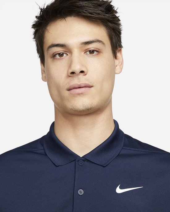 Nike Dry Fit Victory Golfpolo Lange Mouwen Heren Navy