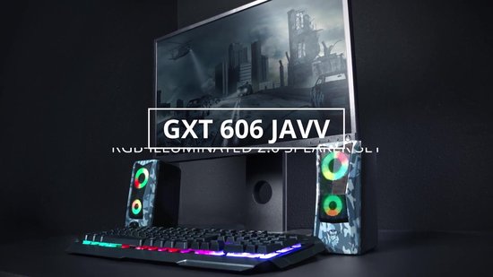 Trust Gaming GXT 611 Wezz Enceinte PC Gamer 2.0, Éclairage LED RGB