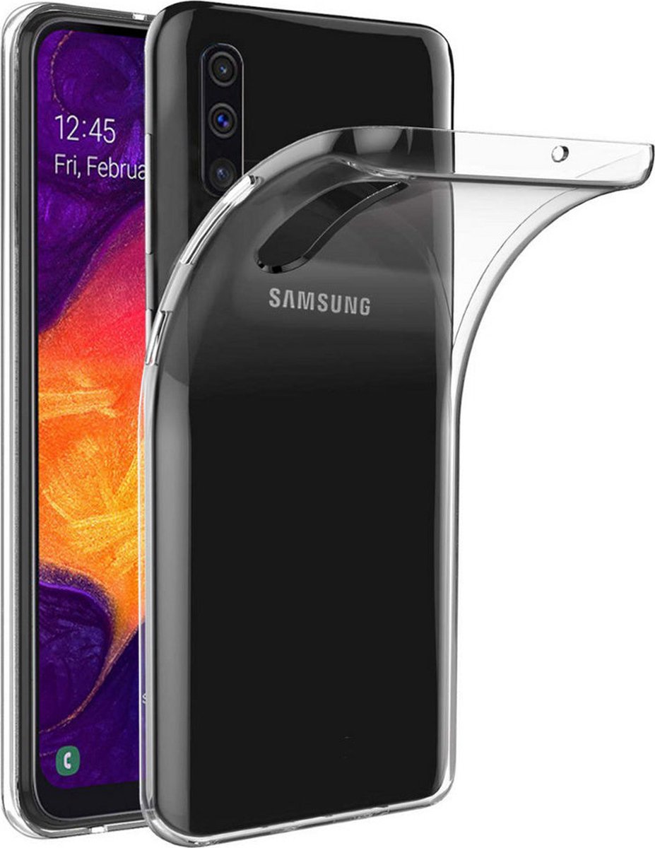 Shock Proof Case - Telefoonhoesje - Doorzichtig Hoesje voor Samsung A50 - Transparant Wit