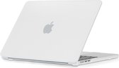 Lunso Geschikt voor MacBook Air 13 inch M2/M3 (2022-2024) cover hoes - case - Mat Transparant