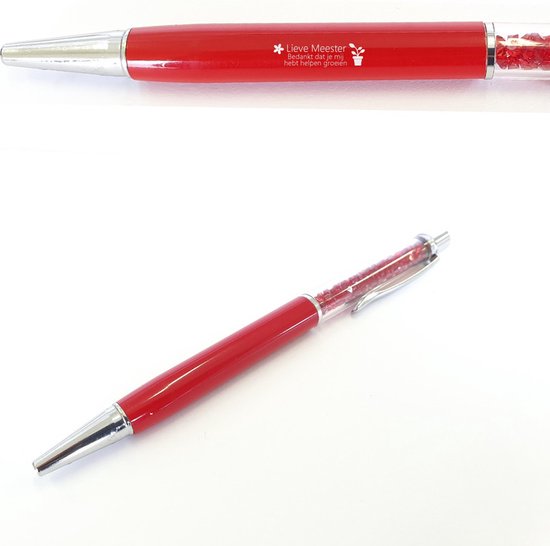 Stylo Avec Diamants Et Gravure - Lieve Meester