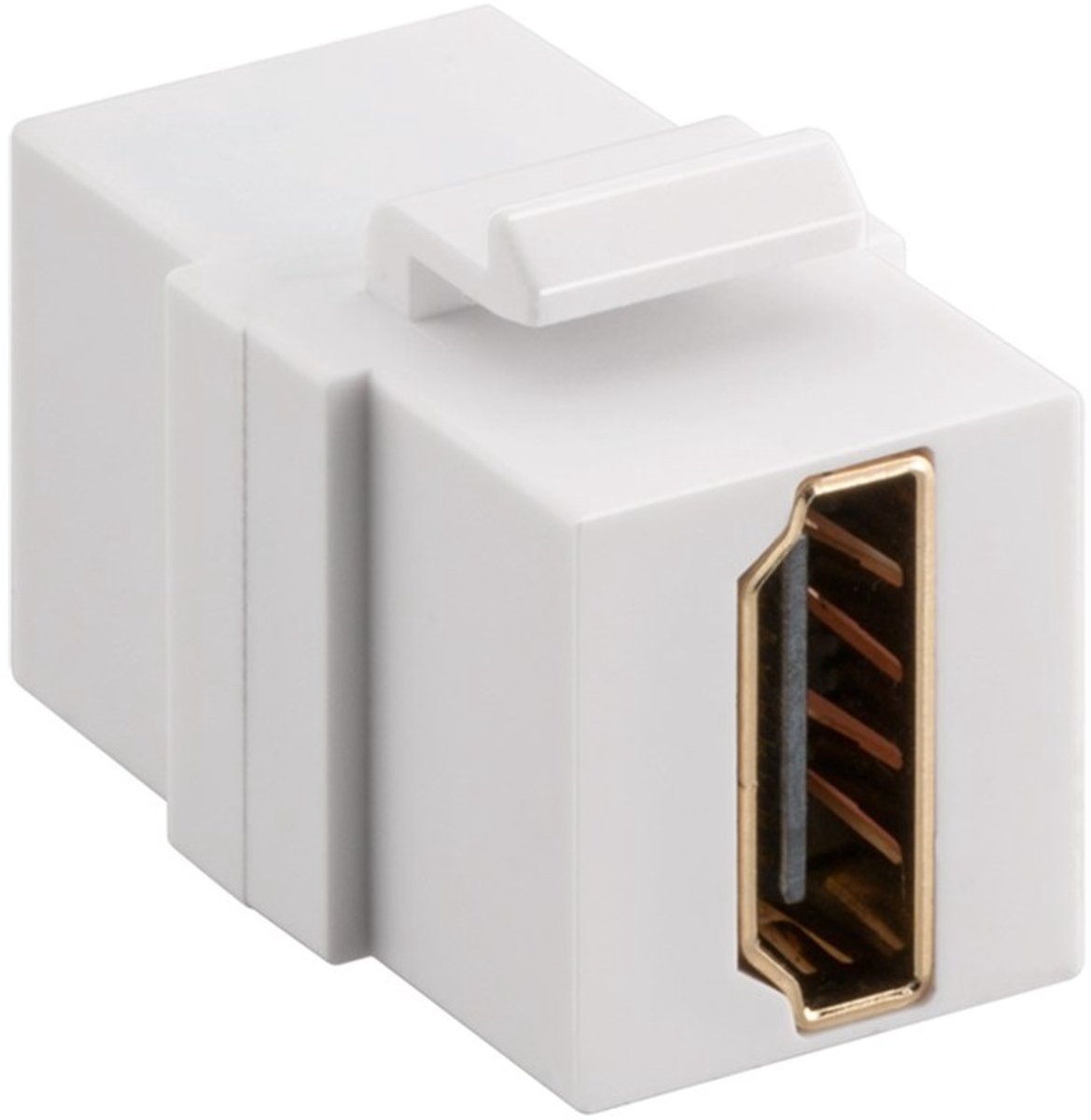Keystone module HDMI (v) - HDMI (v) - versie 1.4 (4K 30Hz) / wit
