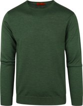 Suitable - Merino Pullover O Groen - Heren - Maat XL - Modern-fit