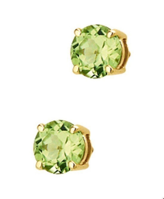 Clips d'oreilles en or jaune péridot 4010289