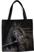 Sac bandoulière - Sac de plage - Shopper Cheval - Licol - Crinière - 40x40 cm - Sac coton