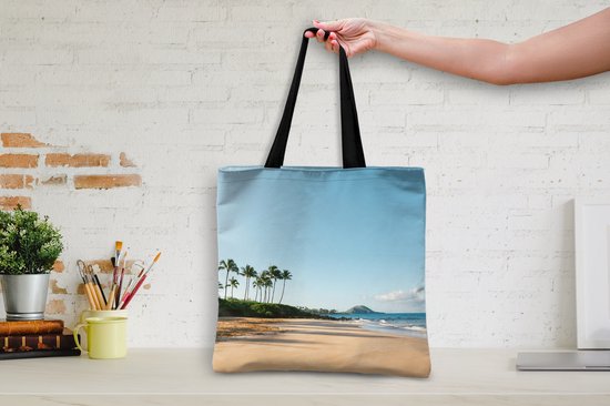 Sac bandoulière - Sac de plage - Shopper Beach - Été - Palmiers - 45x45 cm - Sac en coton