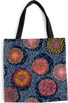 MuchoWow® Sac Bandoulière - Sac Plage - Shopper Fleurs - Motifs - Pois - Vintage - 45x45 cm - Sac Coton