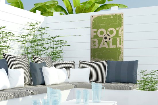Illustration Vintage d'un terrain de football avec la citation Football 40x60 cm