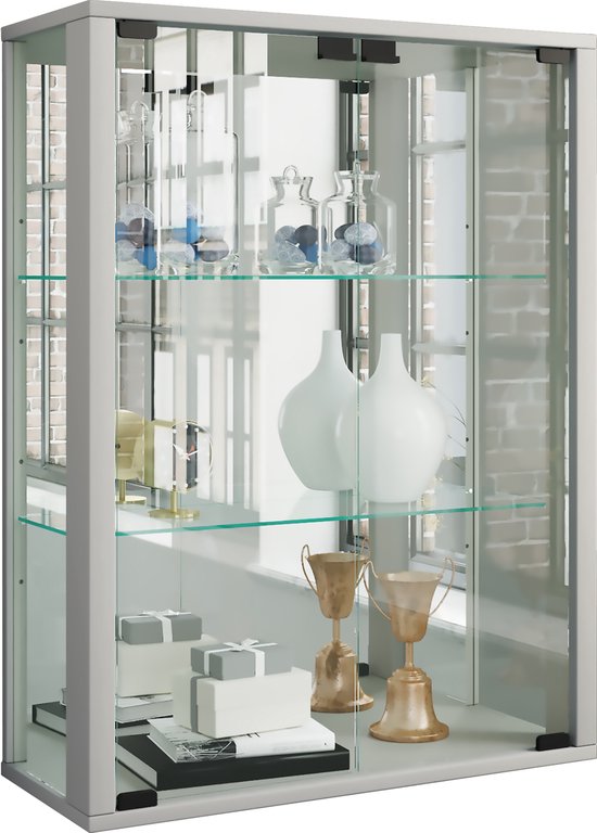 Vitrine Baroque Sur Pied Palazzo INT - Verre Et Bois Doré - 3 étagères