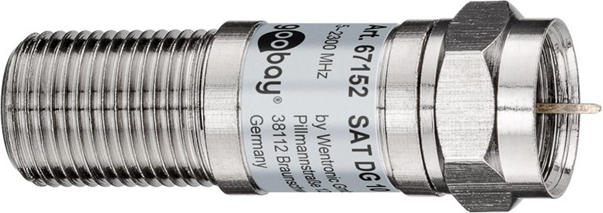 F (m) - F (v) signaalverzwakker voor CAI/satalliet installaties - 10 dB