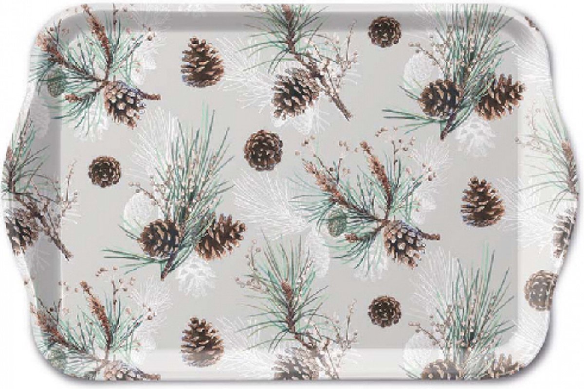 Ambiente dienblad Melamine Pine Cone All Over 13x21cm