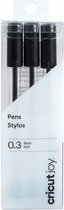 Cricut Joy Set de 3 stylos à pointe fine 0,3 (noir)