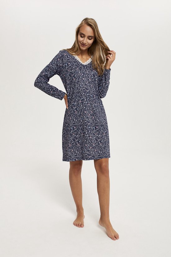 Italian Fashion Flora chemise de nuit pour femme manches longues
