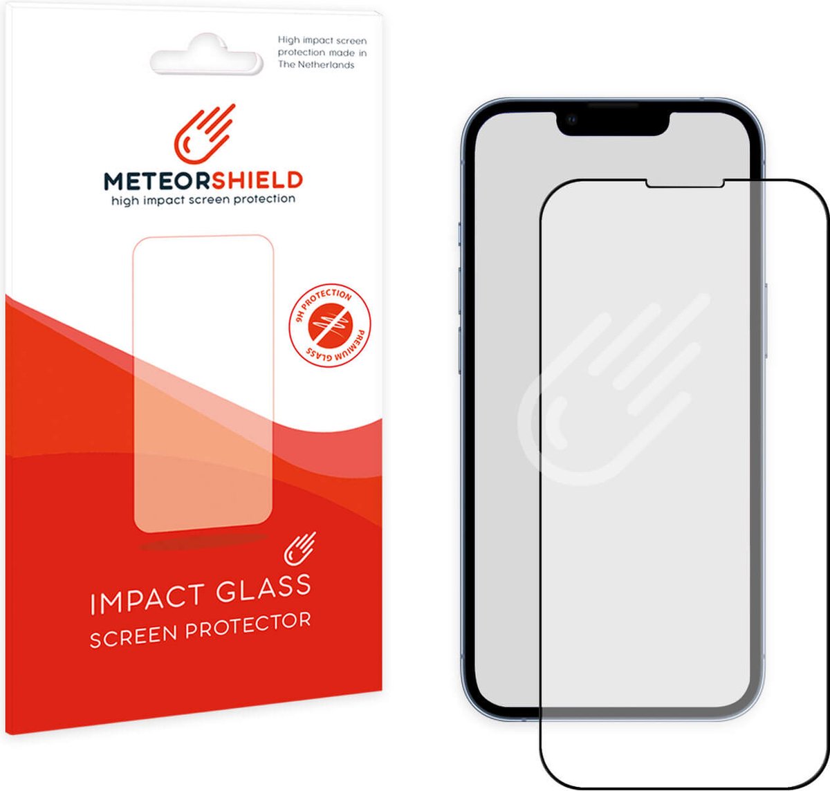 Meteorshield iPhone 14 Plus screenprotector - Full screen