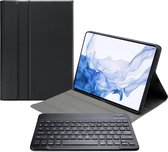 Mobilize Detachable Bluetooth Keyboard - Tablethoes geschikt voor Samsung Galaxy Tab S7 Plus Hoes AZERTY Bluetooth Toetsenbord Bookcase - Zwart