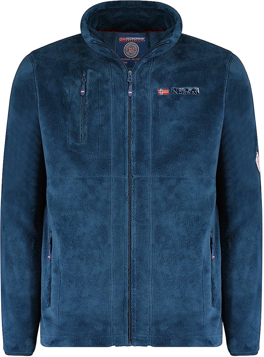 Geographical Norway Fleece Vest Upload Met Rits Heren Blauw - XL