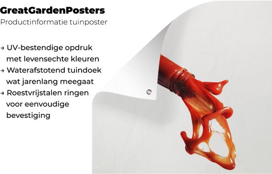 Tuindoek Ketchup fles - 100x100 cm