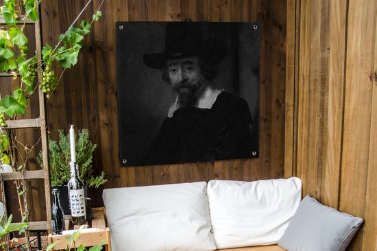 Tuindoek een man, vermoedelijk Dr. Ephraïm Bueno - Schilderij van